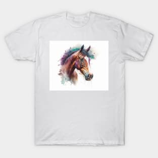 Horse Watercolour Painting T-Shirt